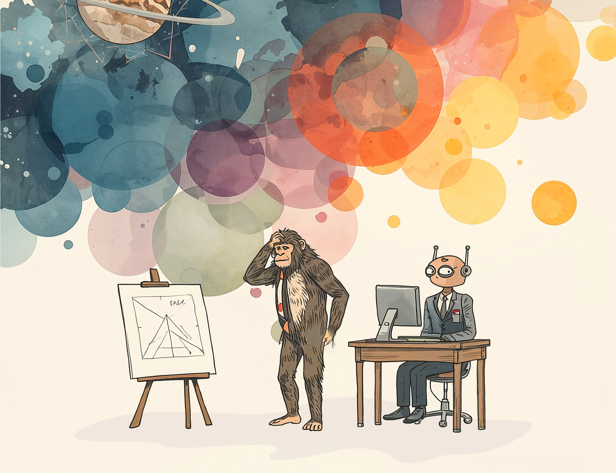 Cover-Illustration Office Vibes & Netz Noir