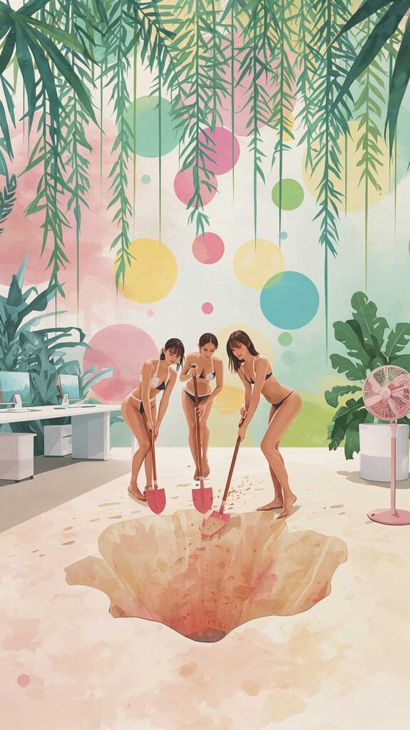 Cover für Gedicht/Song "Sommertag im Büro"